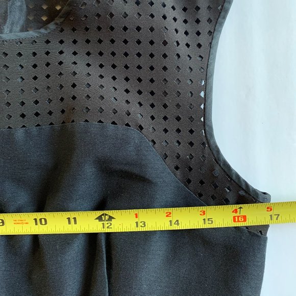 J. Crew | Black Perforated A-line Box Pleats Party Cocktail Dress sz 6 - Picture 11 of 12